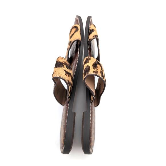 Sam Edelman Gala Leopard Print Slide Sandal Cyprus Tan Multi Size US8.5M EU39 - Picture 5 of 11